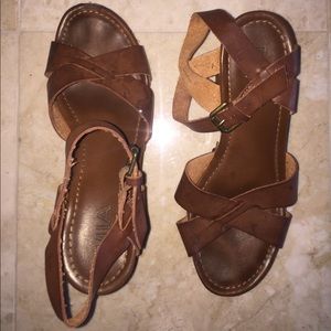 Mia chunky heel wedges